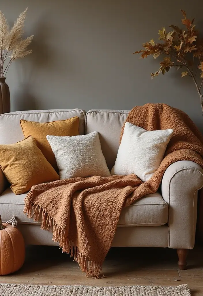 20 Fall Decorations for a Cozy Home in 2025 - 4. Natural Fiber Textiles