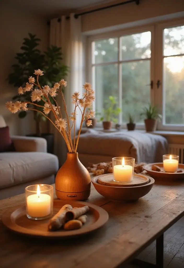 20 Living Room Decor Essentials for a Cozy Vibe - 16. Aromatherapy Elements