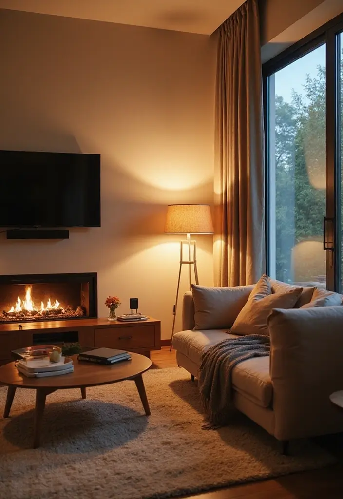 20 Living Room Decor Essentials for a Cozy Vibe - 20. Cozy Tech Solutions