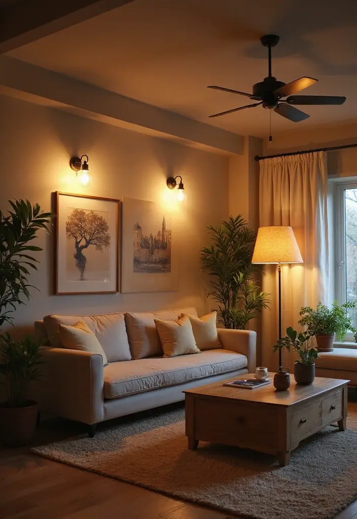 20 Living Room Designs That Will Inspire You - 13. Eco-Chic Lighting Solutions