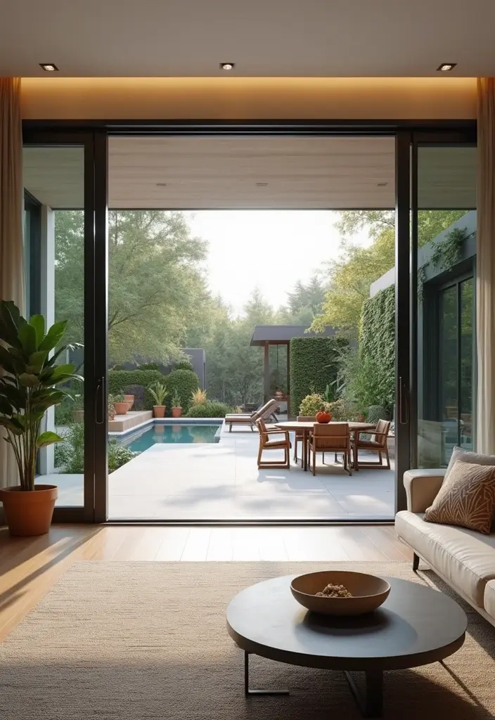 20 Living Room Designs That Will Inspire You - 16. Indoor-Outdoor Transition Spaces