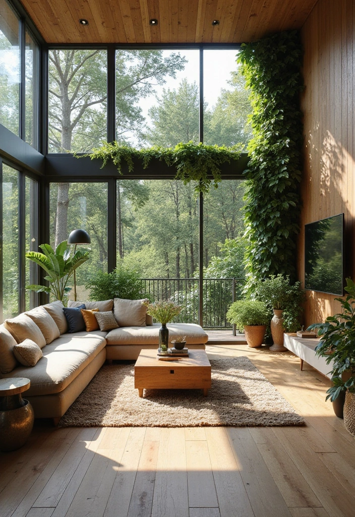 20 Living Room Designs That Will Inspire You - 9. Biophilic Design Elements
