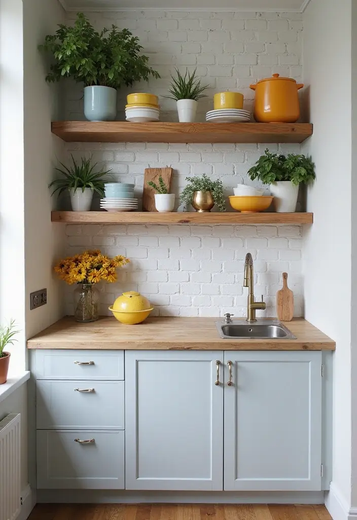 20 Small Apartment Design Hacks for Modern Living - 11. Go for Open Shelving