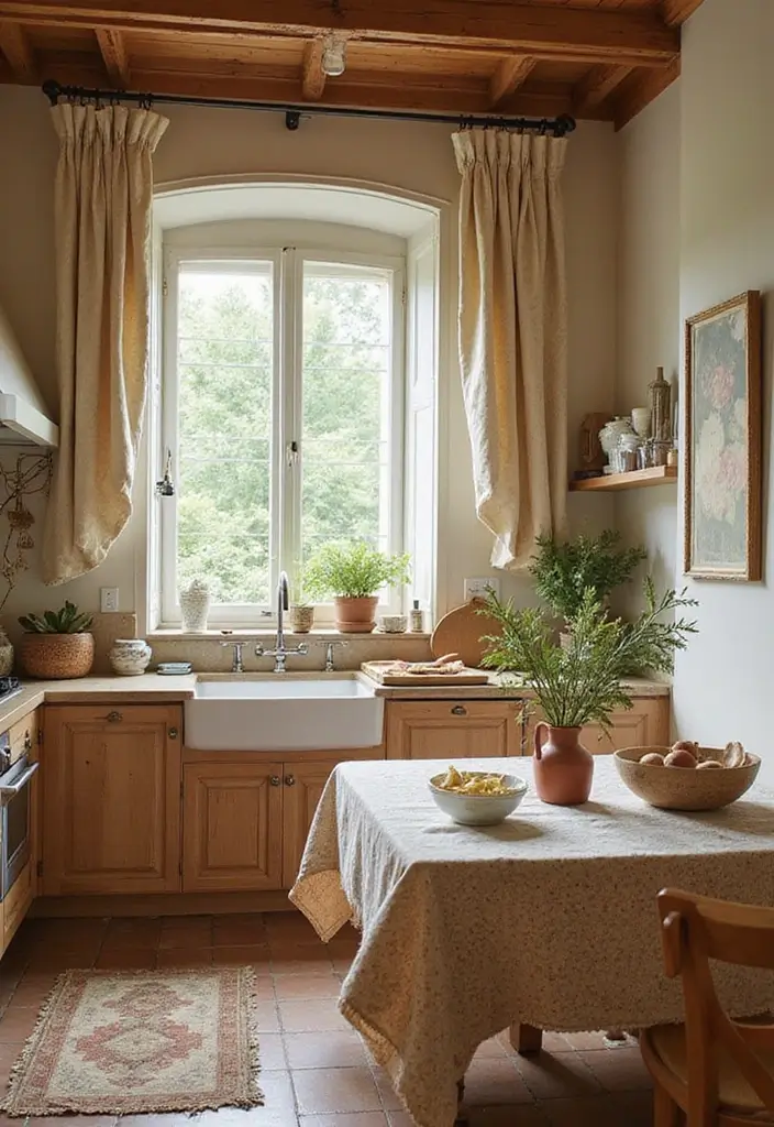 20 Trendiest Kitchen Set Ideas for 2025 - 13. Natural Textiles and Fabrics