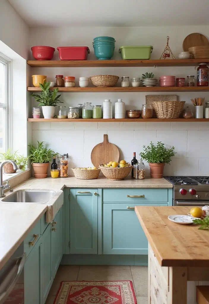 20 Trendiest Kitchen Set Ideas for 2025 - 9. Colorful and Functional Storage Solutions