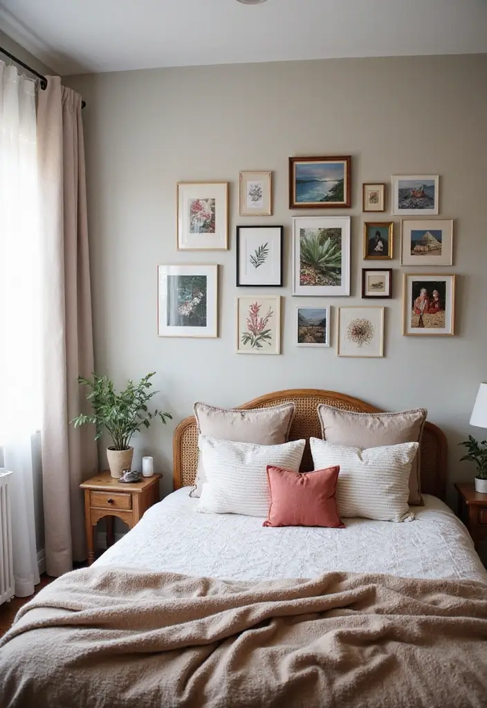 20 Unique Bedroom Decoration Ideas You’ll Want to Try - 8. Incorporate Personal Art