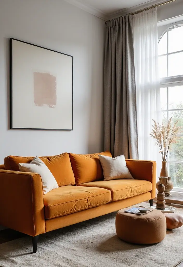 21+ Inspiring Living Room Sofa Ideas for Every Style - 13. Bold Pops of Color