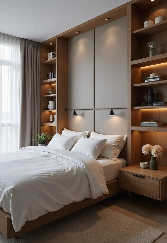 21 Small Apartment Storage Ideas That Actually Work - 16. Multi-Functional Headboards