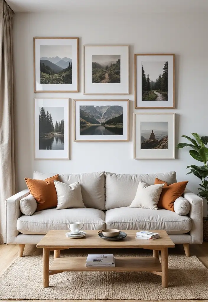 22 Living Room Wall Decor Ideas for Instant Impact - 18. Photography Art