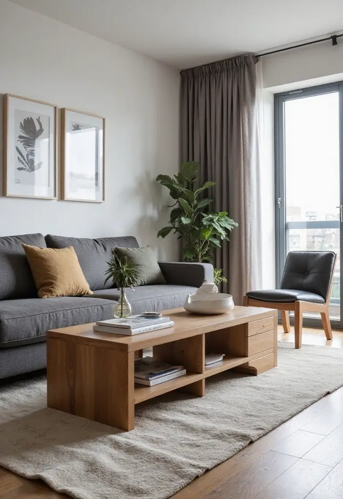 22 Small Apartment Living Room Ideas to Try This Year - 15. Functional Coffee Tables