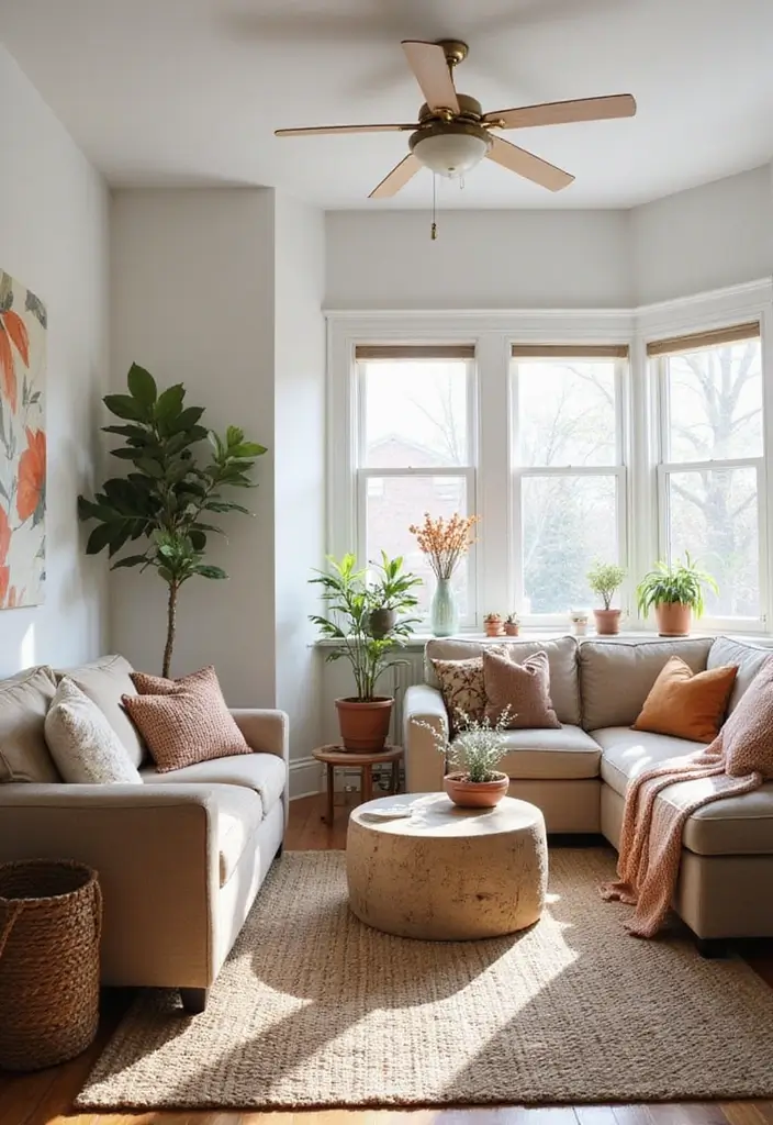 22 Small Apartment Living Room Ideas to Try This Year - 22. Seasonal Decor Updates