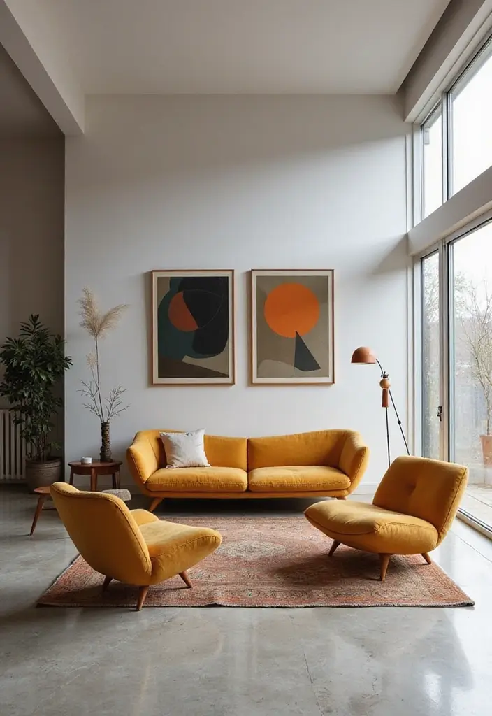 22+ Stunning Living Room Sofa Set Designs to Transform Your Space - 14. Futuristic Shapes