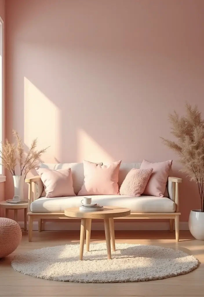 24+ Trending Living Room Colors to Refresh Your Home - 18. Gentle Rose