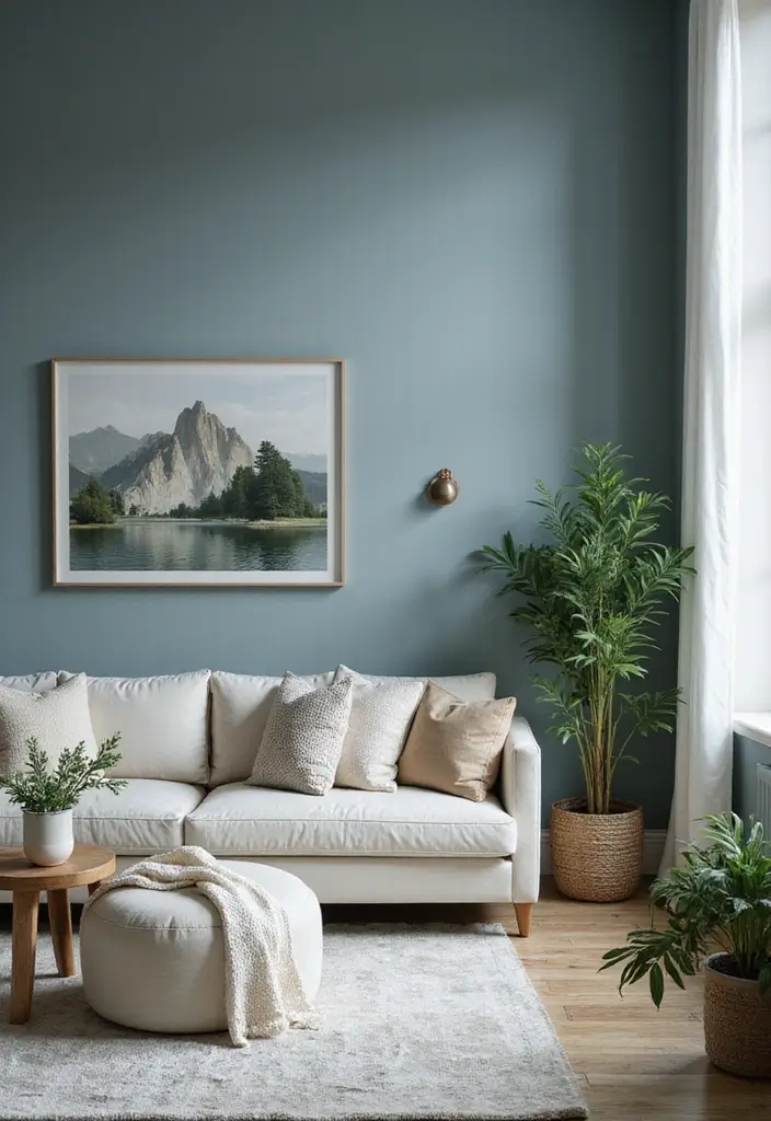24+ Trending Living Room Colors to Refresh Your Home - 3. Dusty Blue