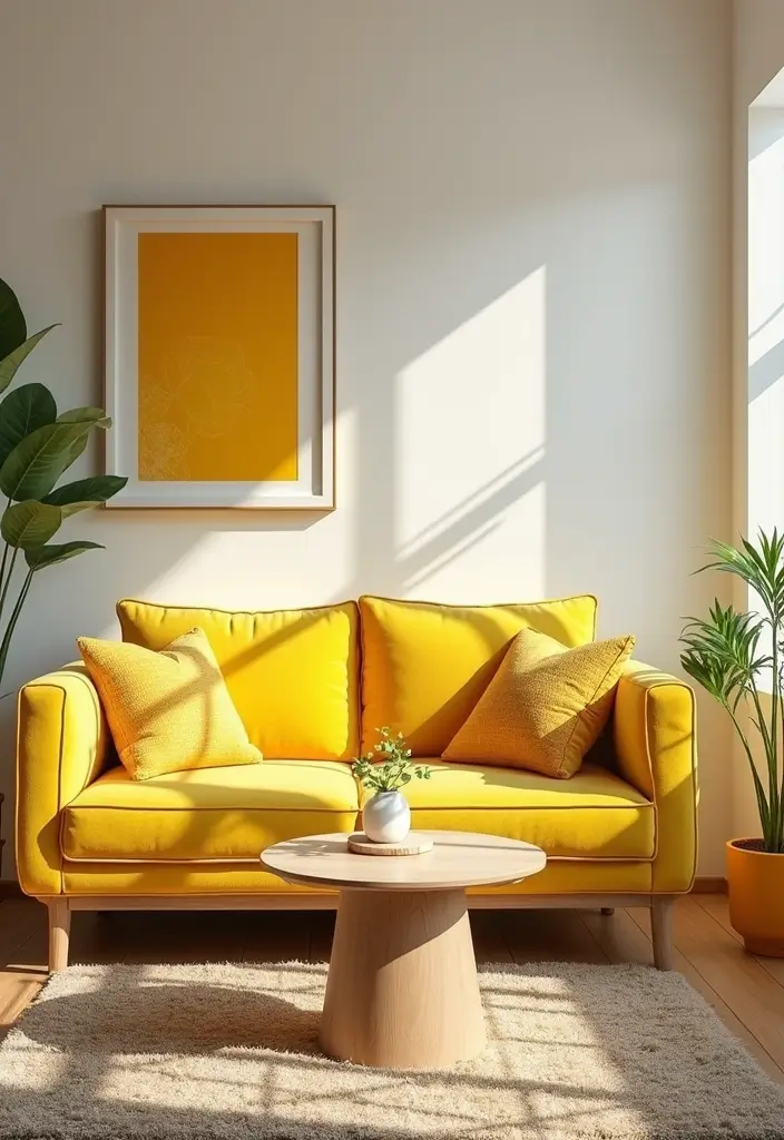 24+ Trending Living Room Colors to Refresh Your Home - 8. Sunny Yellow