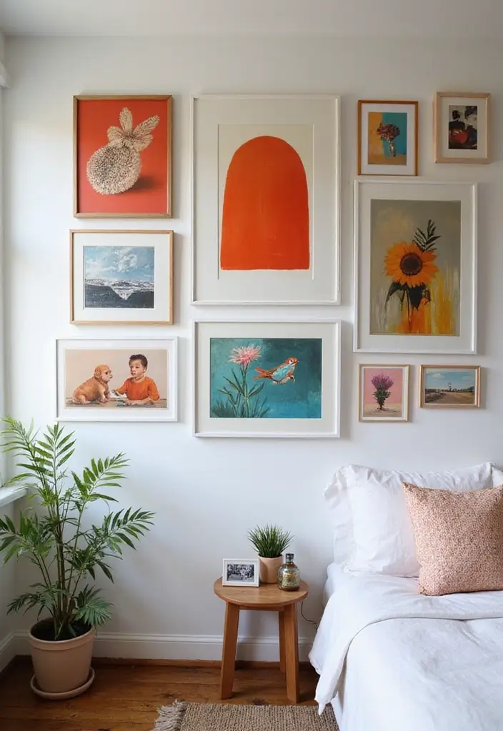 25 Bedroom Decor Ideas to Transform Your Space - 2. Statement Wall Art