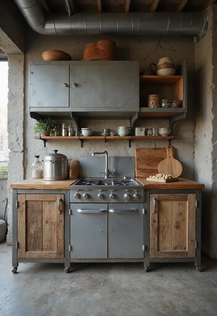 25 Best Kitchen Cabinets for Every Budget - 5. Industrial Style Cabinets