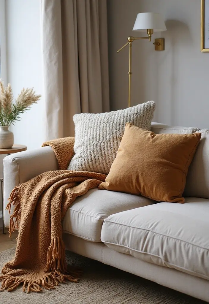 25 Living Room Decor Ideas for a Stylish Home - 16. Use Textured Fabrics