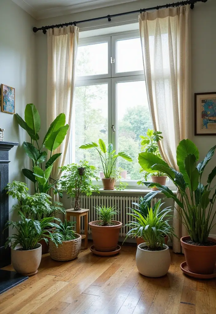 25 Living Room Decor Ideas for a Stylish Home - 2. Go Green with Indoor Plants
