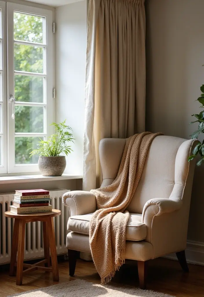 25 Living Room Decor Ideas for a Stylish Home - 9. Create a Cozy Reading Nook