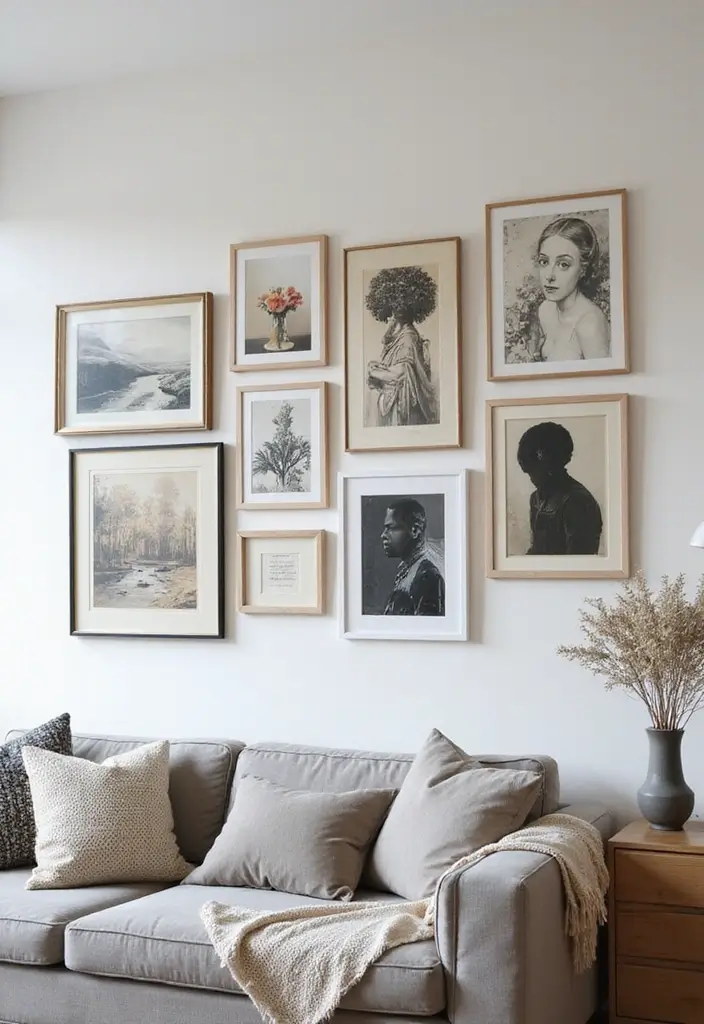 25 Small Apartment Decorating Ideas to Maximize Your Space - 10. Personalize with Art