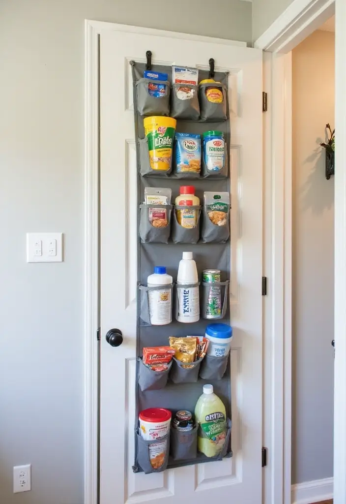 25 Small Apartment Decorating Ideas to Maximize Your Space - 18. Utilize Over-the-Door Organizers