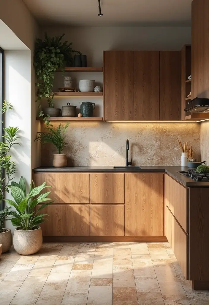26+ Modern Kitchen Tile Designs You’ll Love - 3. Nature-Inspired Colors