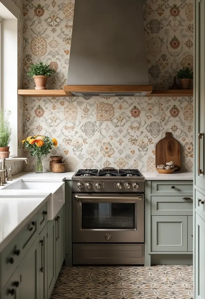 26+ Modern Kitchen Tile Designs You’ll Love - 8. Vintage-Inspired Tiles
