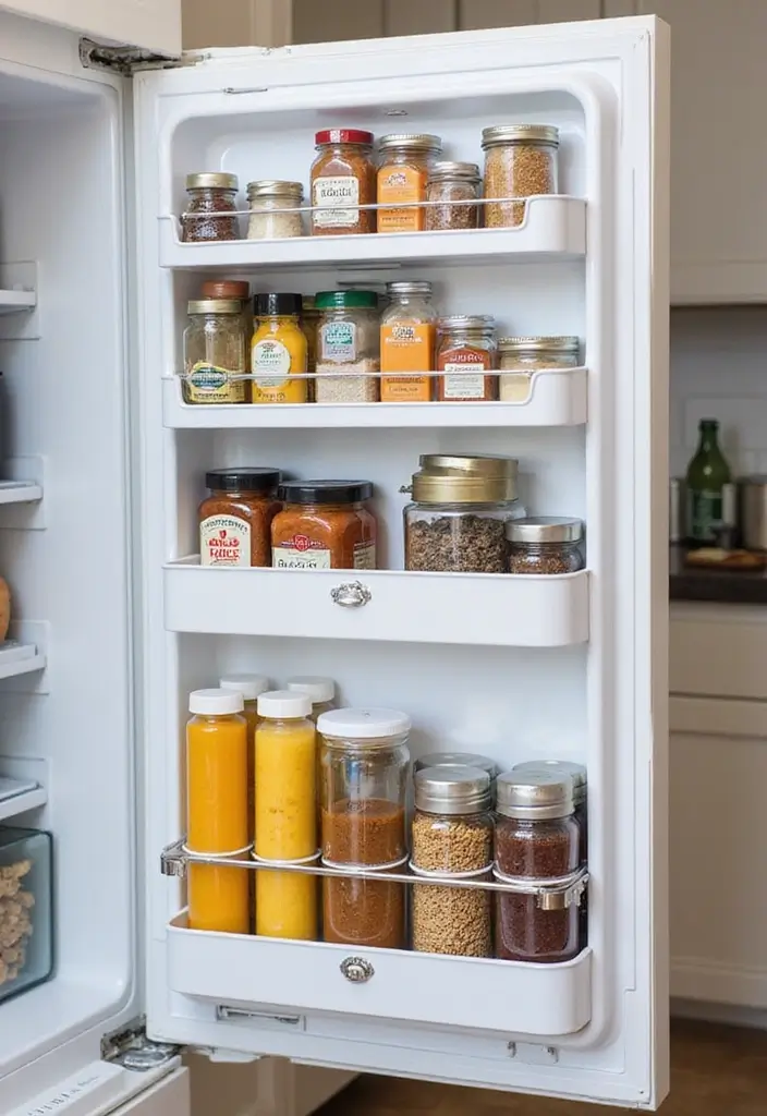 27+ Smart Kitchen Organization Tips for a Clutter-Free Space - 17. Utilize the Refrigerator Doors