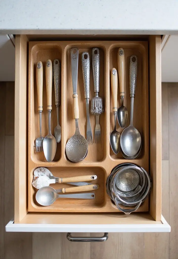 27+ Smart Kitchen Organization Tips for a Clutter-Free Space - 3. Drawer Dividers for Small Items