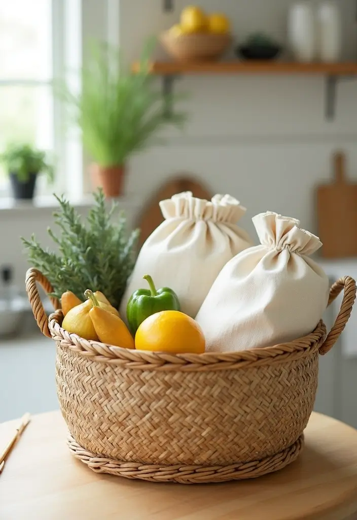 27+ Smart Kitchen Organization Tips for a Clutter-Free Space - 6. Reusable Produce Bags