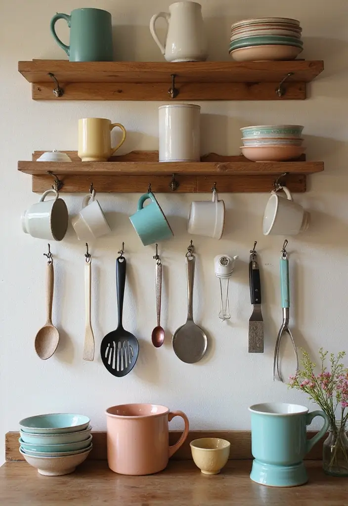 27+ Smart Kitchen Organization Tips for a Clutter-Free Space - 8. Use Hooks for Mugs and Utensils