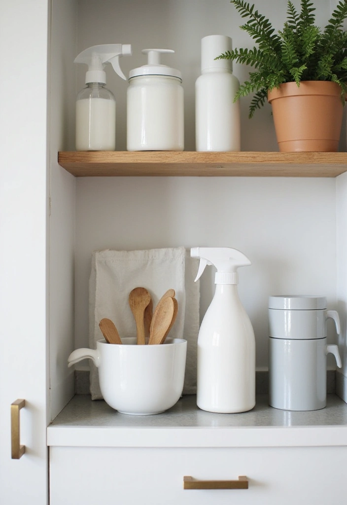 27+ Smart Kitchen Organization Tips for a Clutter-Free Space - 9. Create a Cleaning Supply Station