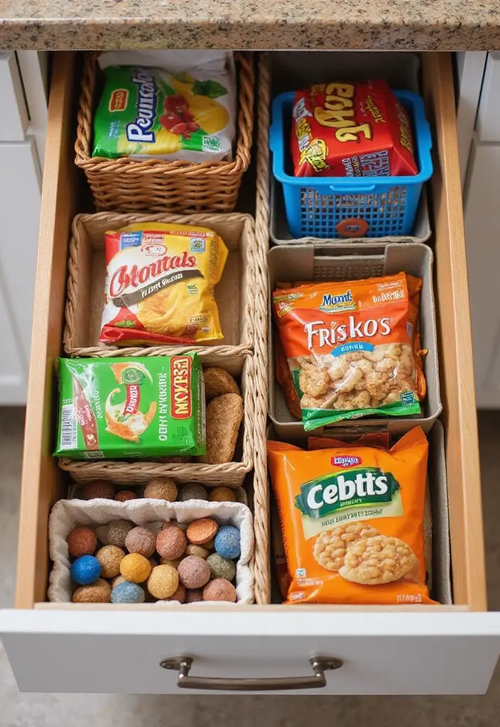 28+ Creative Kitchen Organization Ideas for Every Home - 12. Drawer Organizers for Pantry Items