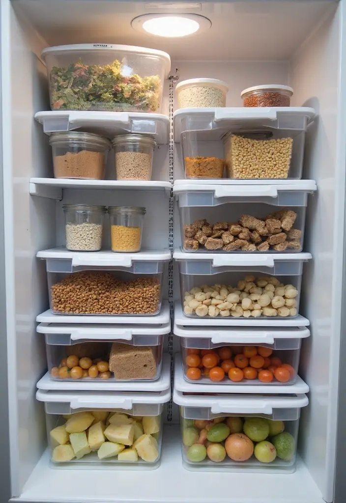 28+ Creative Kitchen Organization Ideas for Every Home - 14. Clear Bins for Fridge Organization