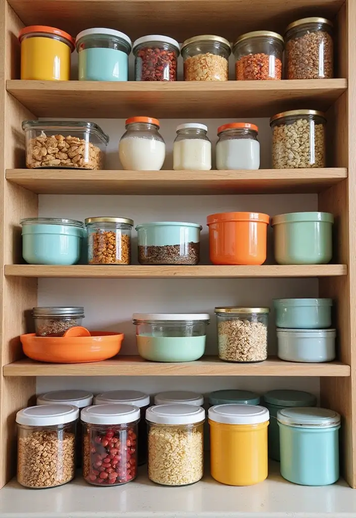 28+ Creative Kitchen Organization Ideas for Every Home - 18. Color-Coded Containers