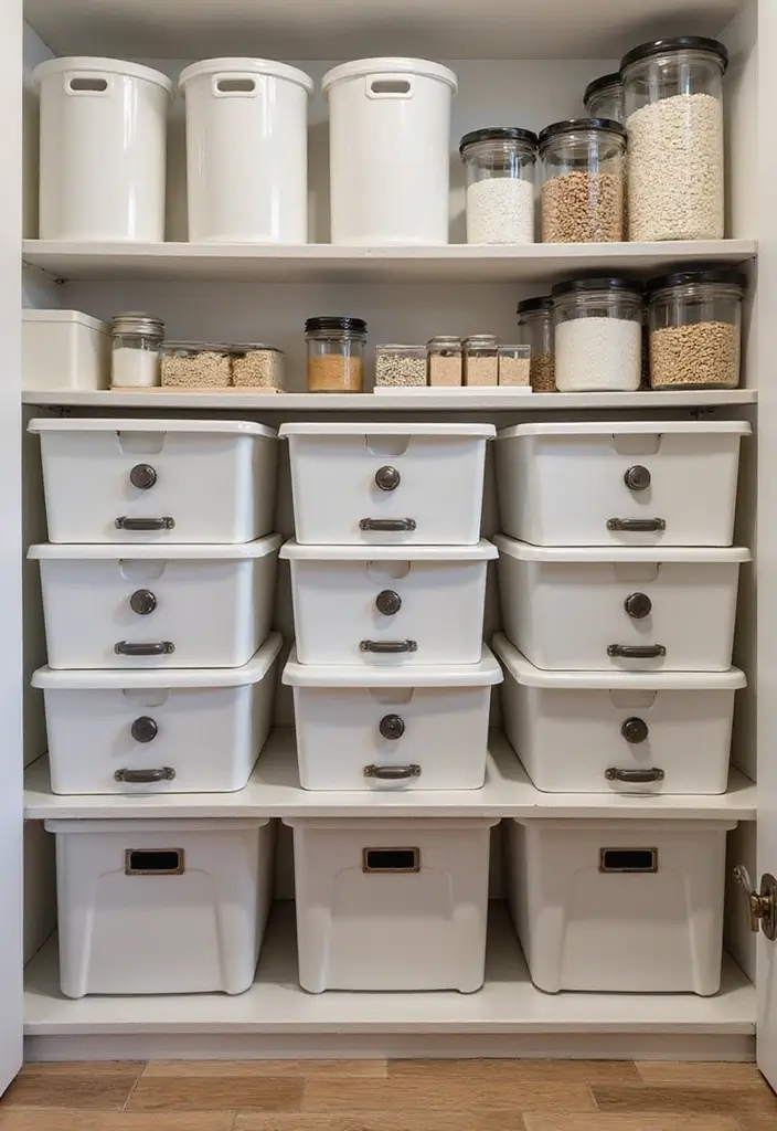 28+ Creative Kitchen Organization Ideas for Every Home - 26. Use Stackable Storage Bins