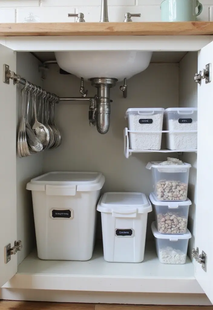 28+ Creative Kitchen Organization Ideas for Every Home - 3. Under-Sink Storage Solutions