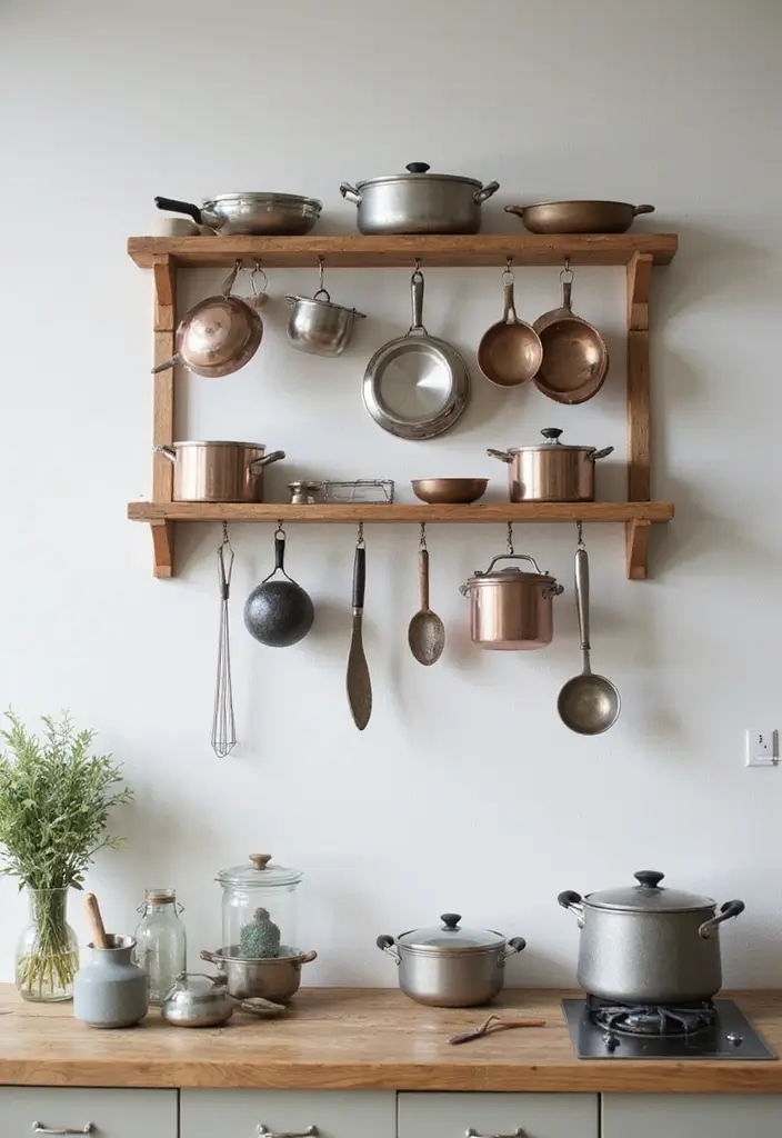 29+ Must-Have Kitchen Organizers for Maximum Efficiency - 19. Wall-Mounted Pot Racks