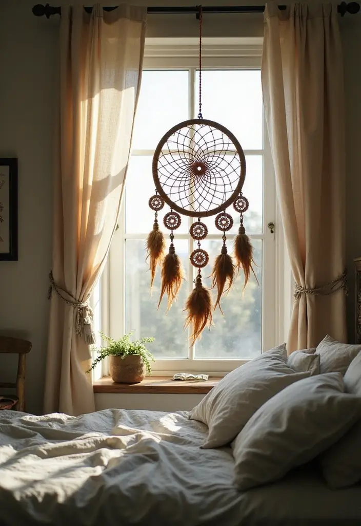 30 Bedroom Decor Tips for a Relaxing Retreat - 24. Hang Dream Catchers