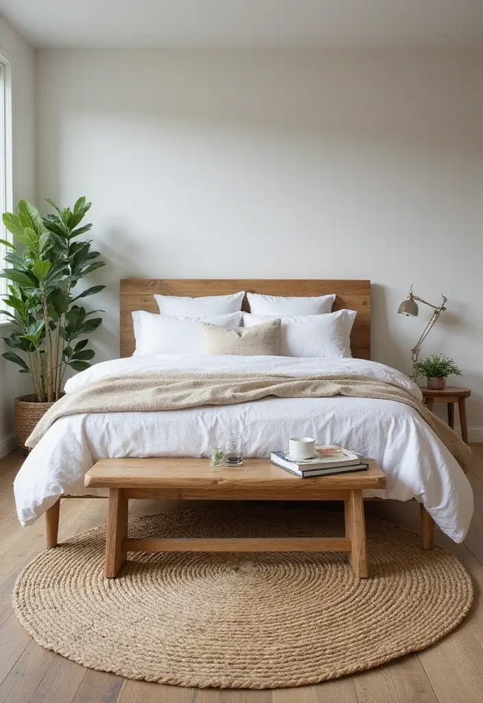 30 Bedroom Decor Tips for a Relaxing Retreat - 8. Use Sustainable Rugs