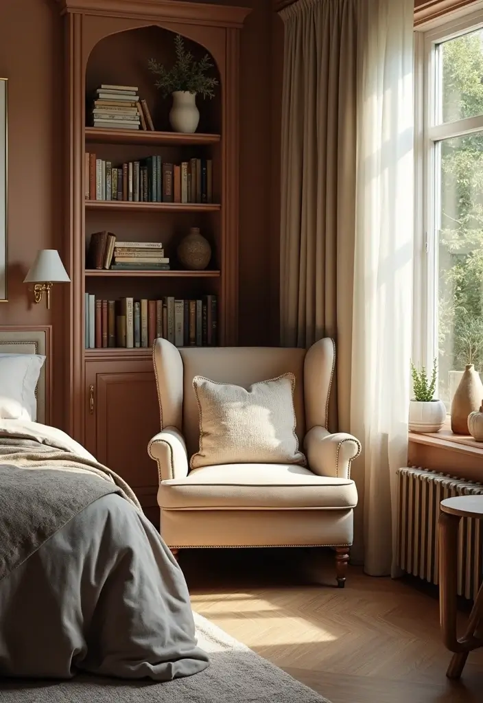 30 Bedroom Decor Tips for a Relaxing Retreat - 9. Incorporate a Reading Nook