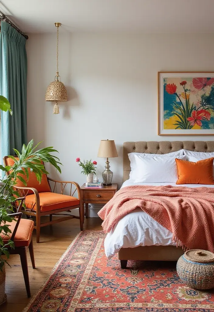 30 Bedroom Ideas for Every Personality - 10. Color Pop