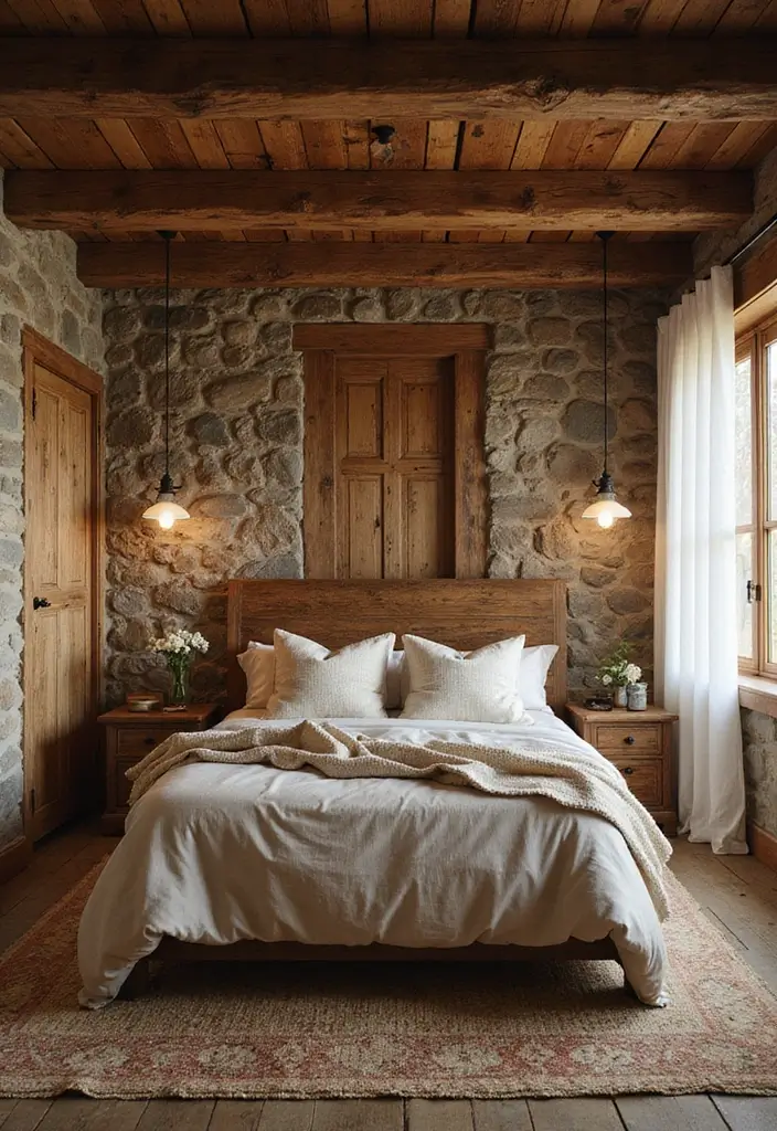 30 Bedroom Ideas for Every Personality - 16. Rustic Retreat