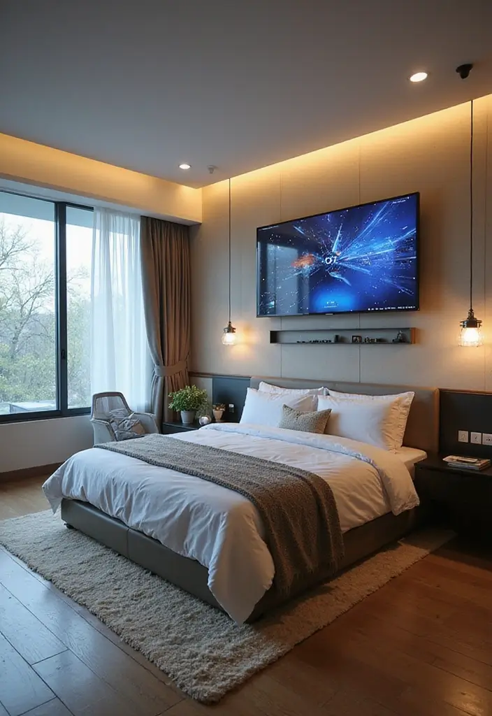 30 Bedroom Ideas for Every Personality - 24. Tech-Savvy Haven