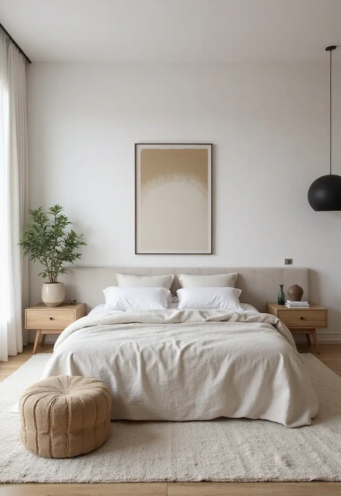 30 Bedroom Ideas for Every Personality - 29. Artistic Minimalism