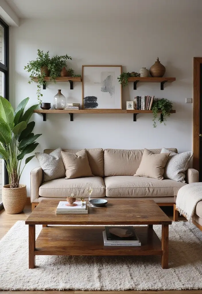 30 Eco-Friendly Living Room Ideas for Modern Families - 1. Reclaimed Wood Furniture