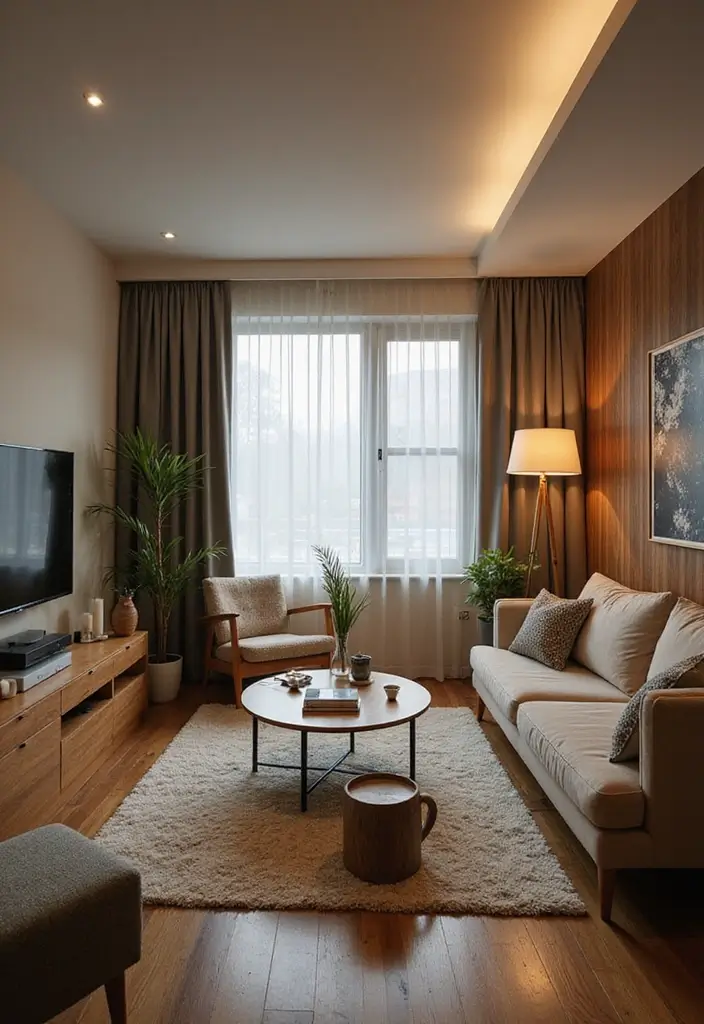 30 Eco-Friendly Living Room Ideas for Modern Families - 11. Smart Home Technology