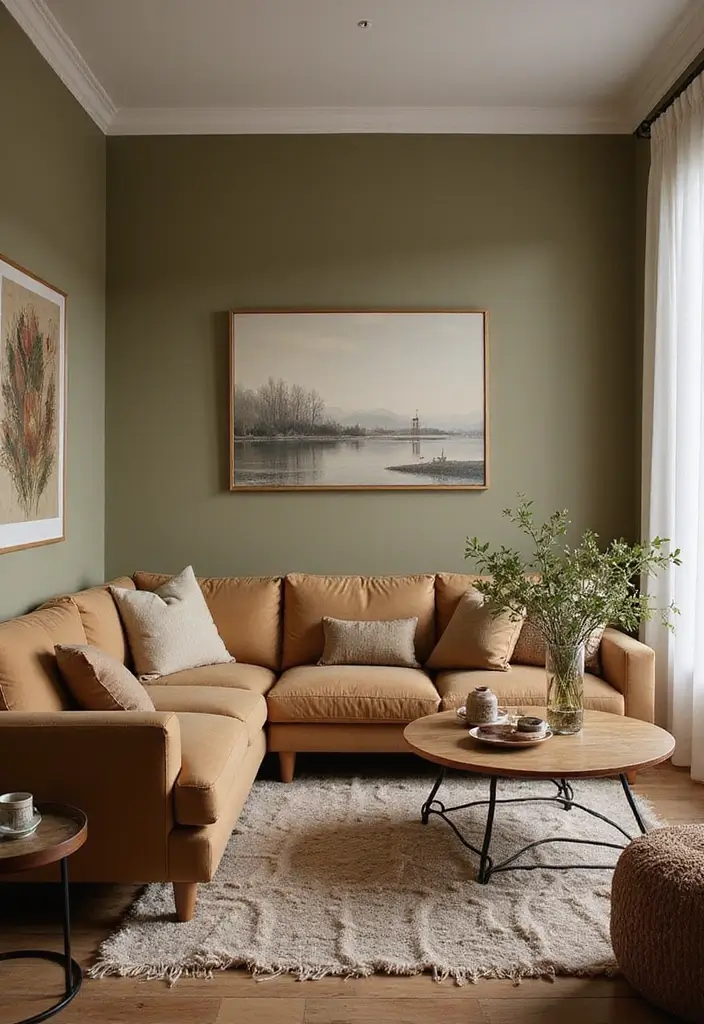 30 Eco-Friendly Living Room Ideas for Modern Families - 15. Earthy Color Palettes