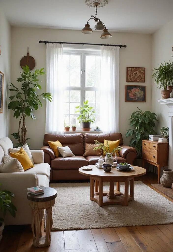 30 Eco-Friendly Living Room Ideas for Modern Families - 16. Upcycled Decor
